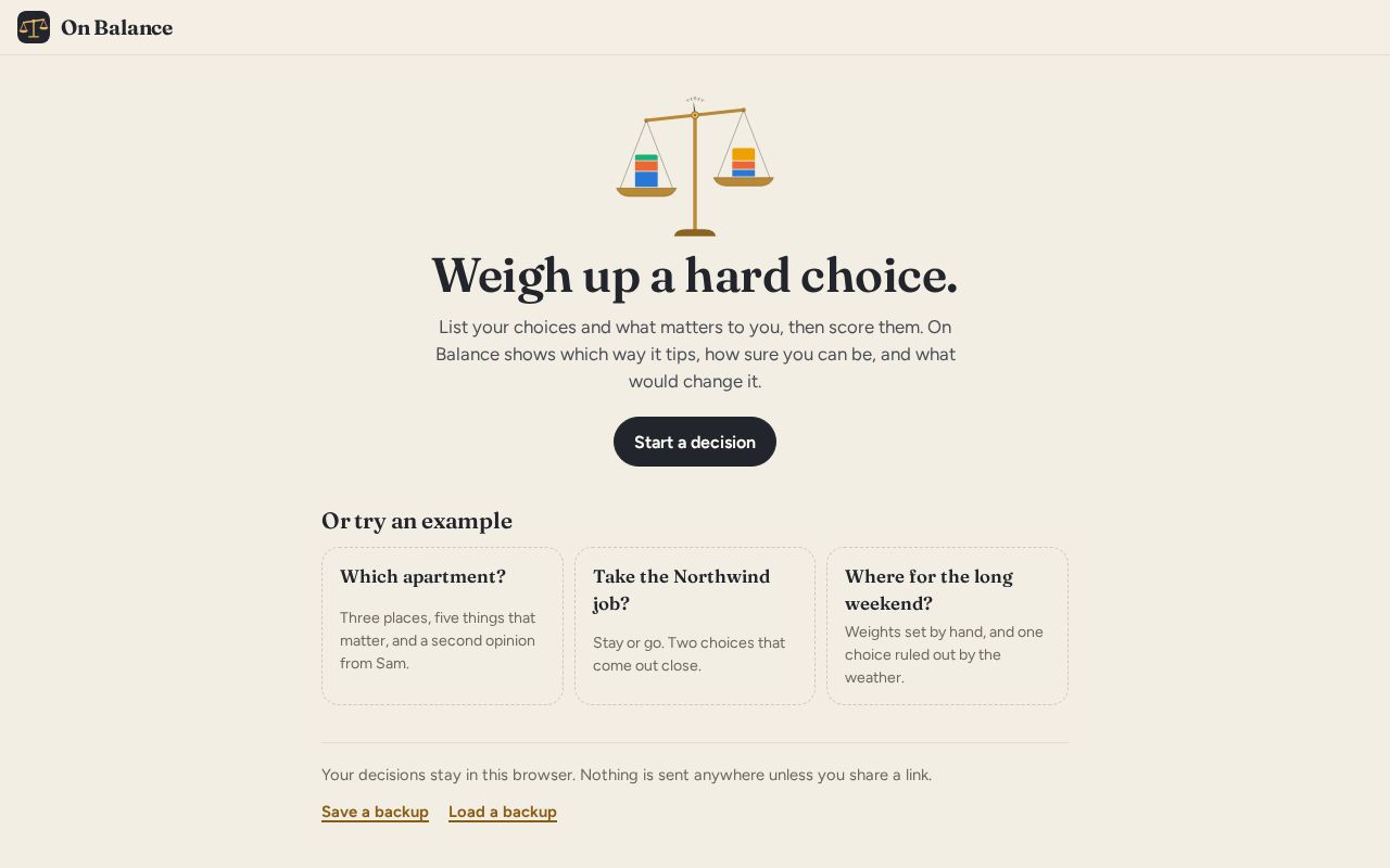 Preview of On Balance