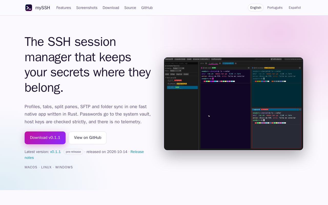 Preview of MySSH