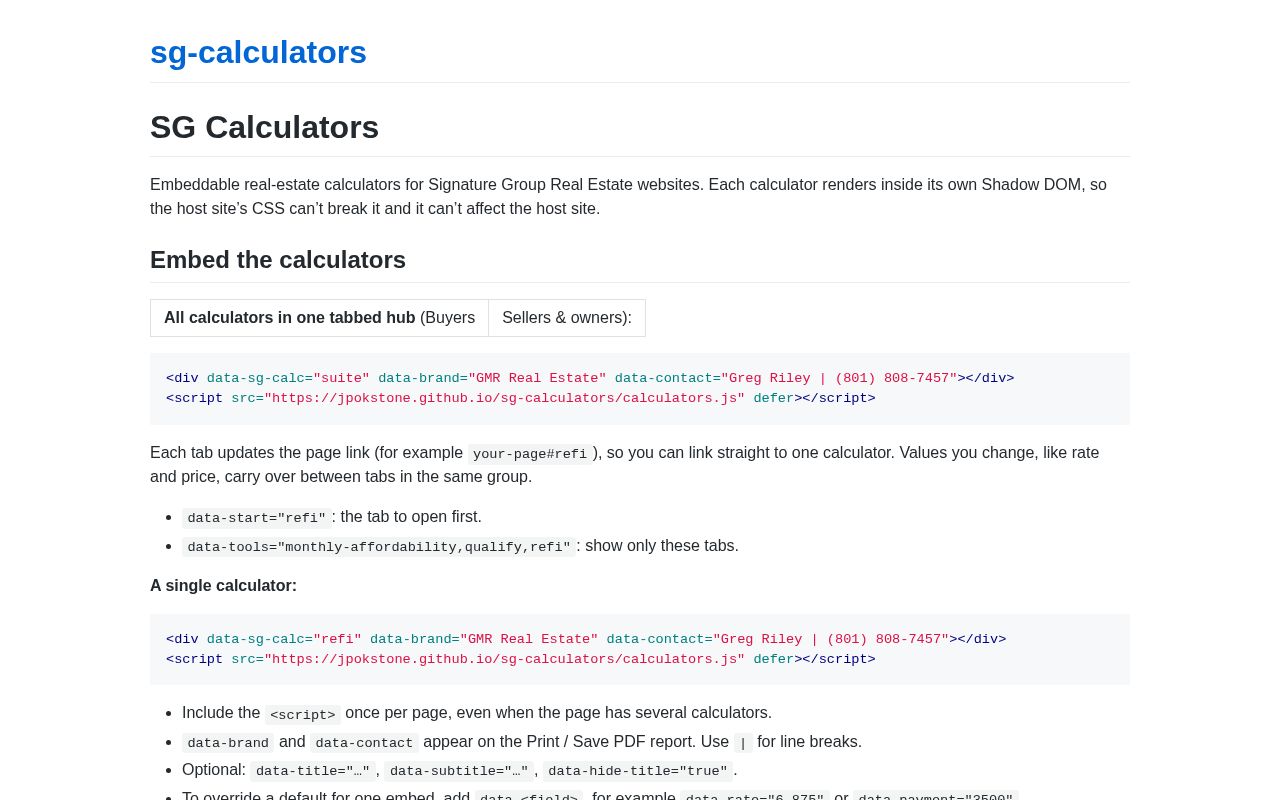 Preview of Sg Calculators