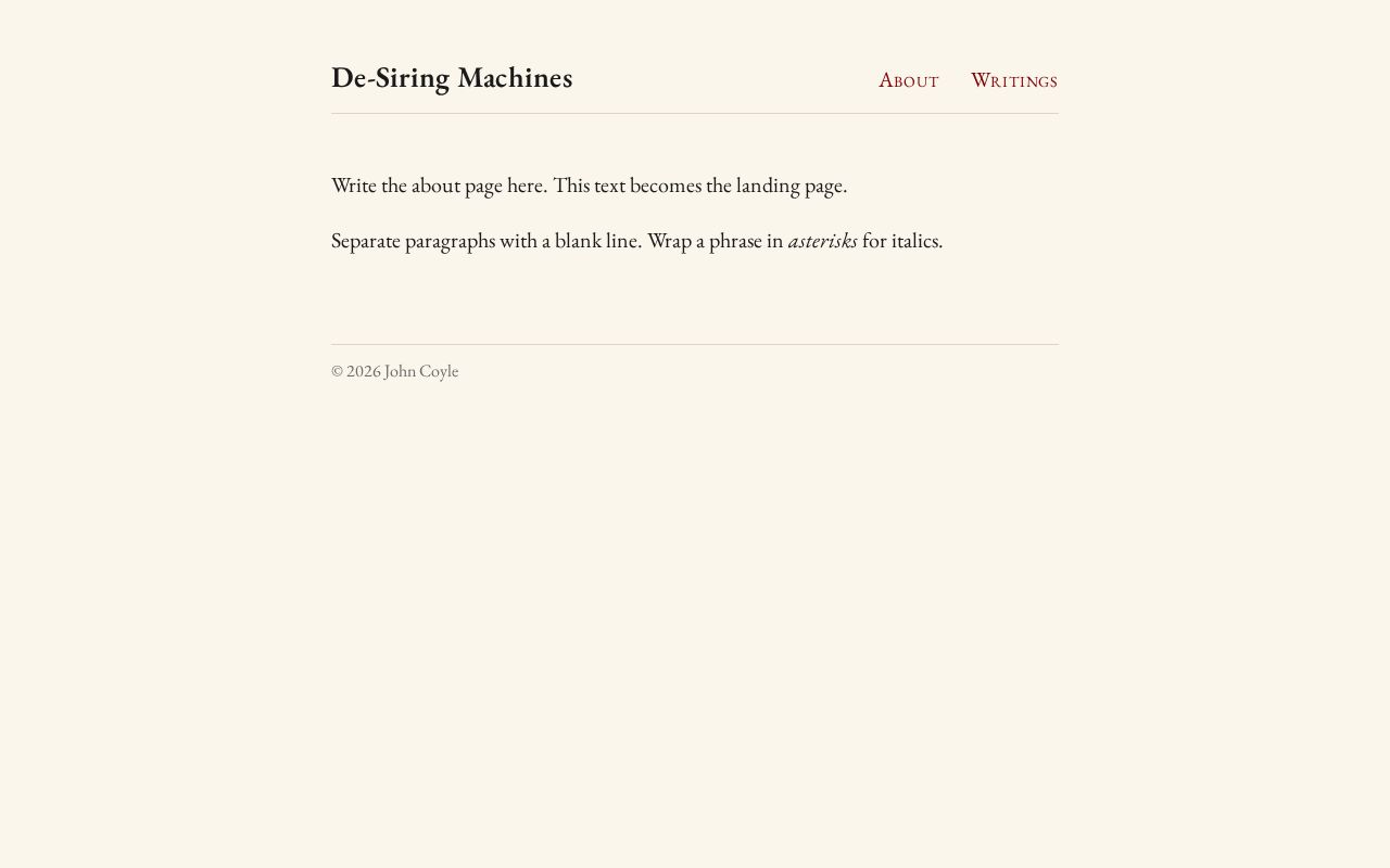 Preview of Desiring Machines