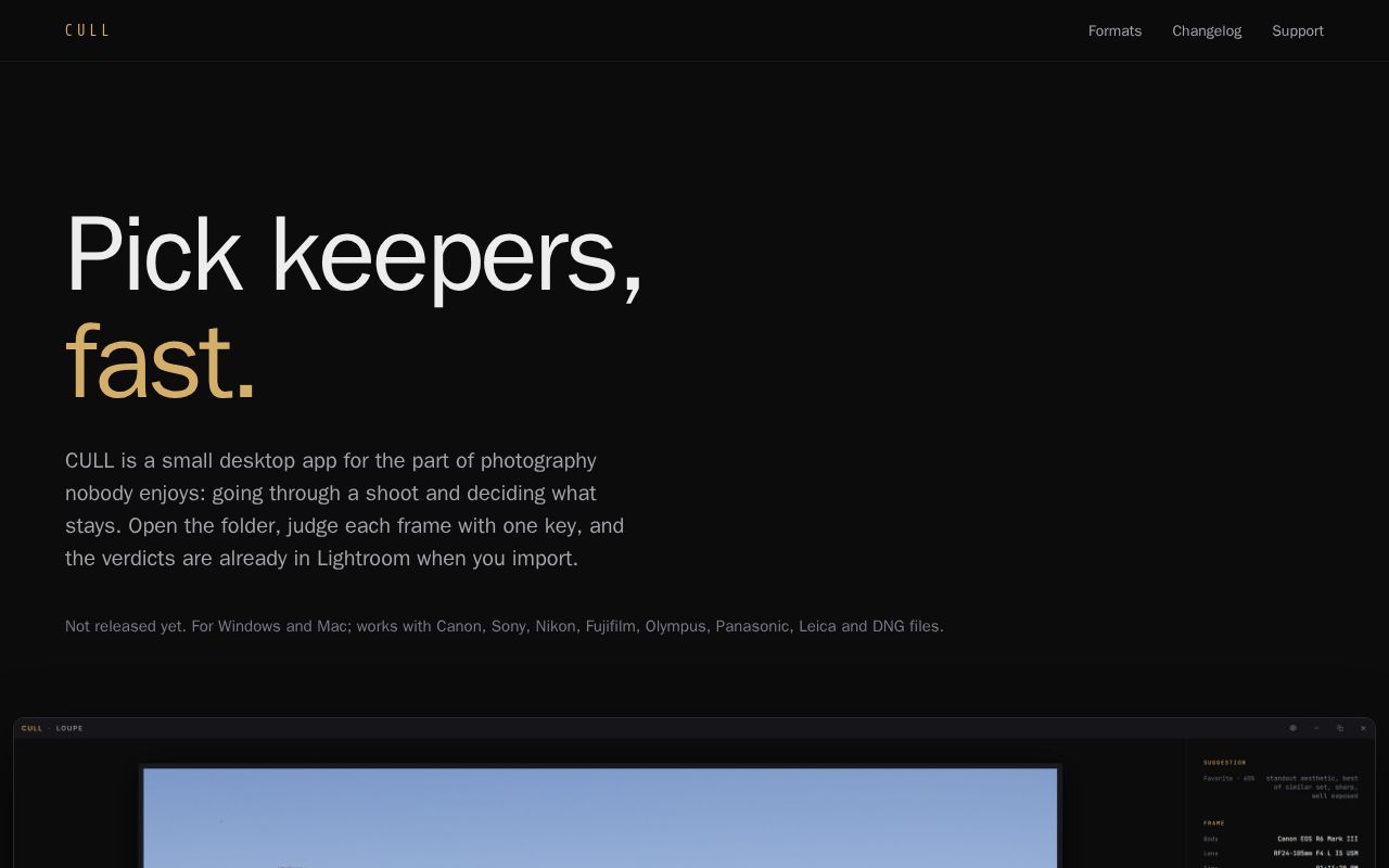 Preview of Cull Site