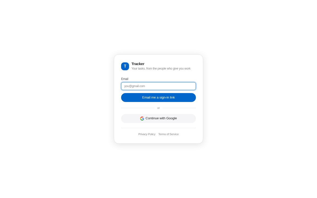 Preview of Personal Tracker