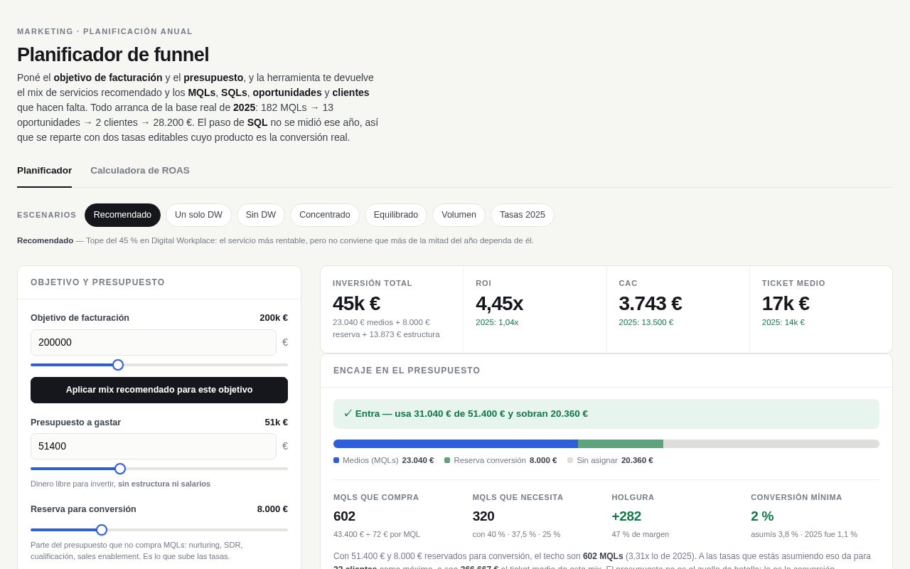 Preview of Funnel Planner