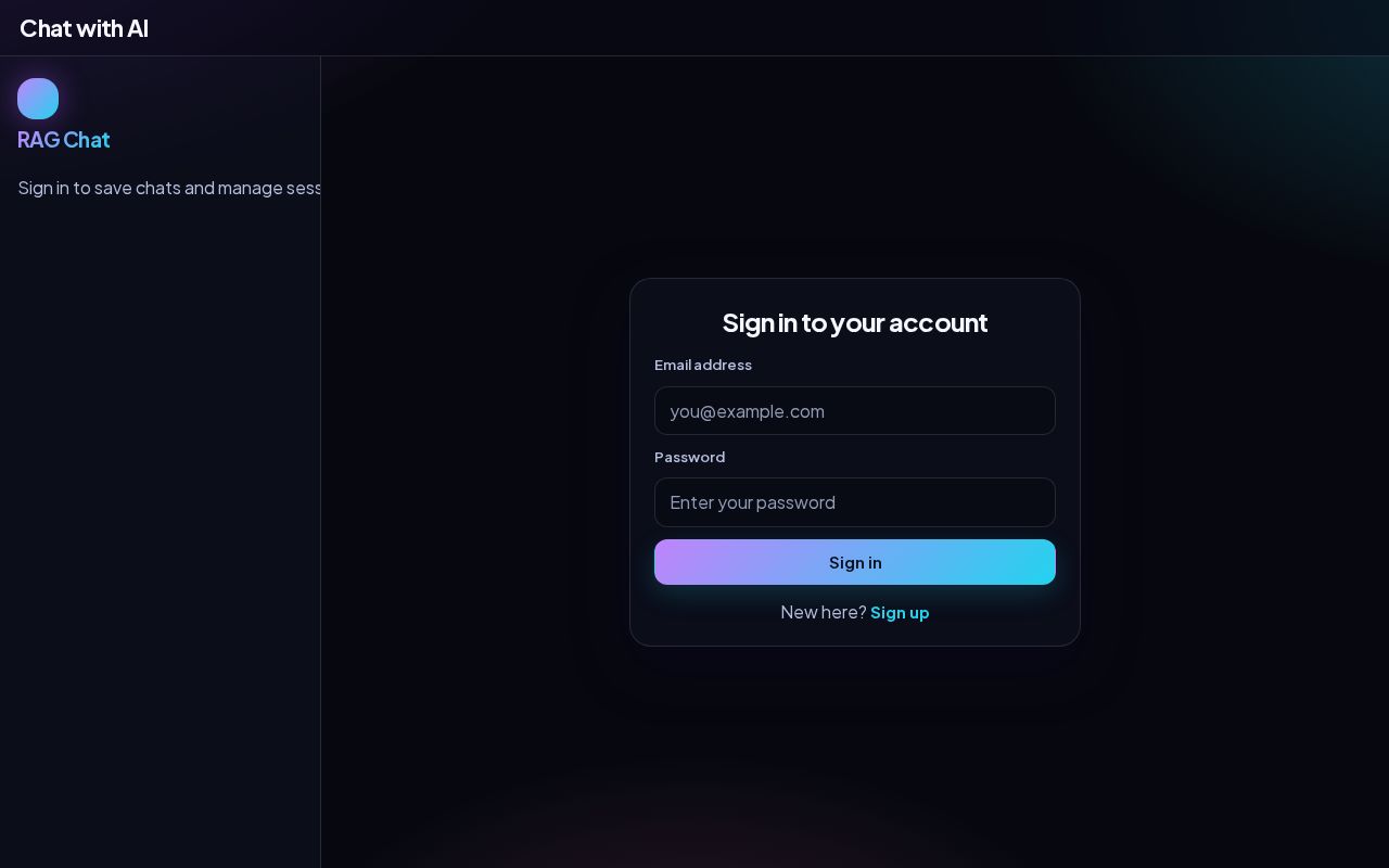 Preview of Rag Chat 100k App