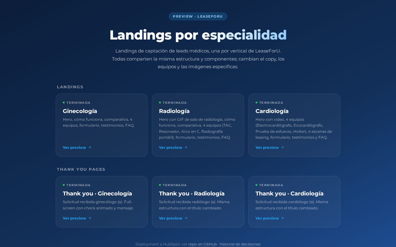 Preview of Landing Especialidades Leaseforu