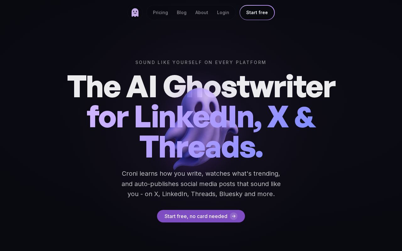 Preview of Croni: The Autonomous Social Media AI Assistant