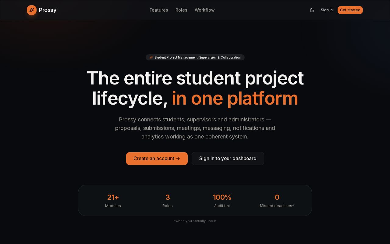 Preview of Student Project Management System/Project