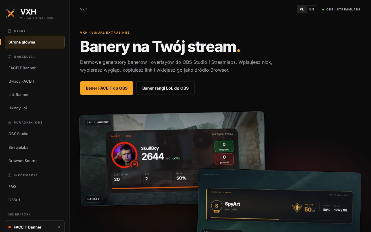 Preview of Vxh Obs Overlay Hub