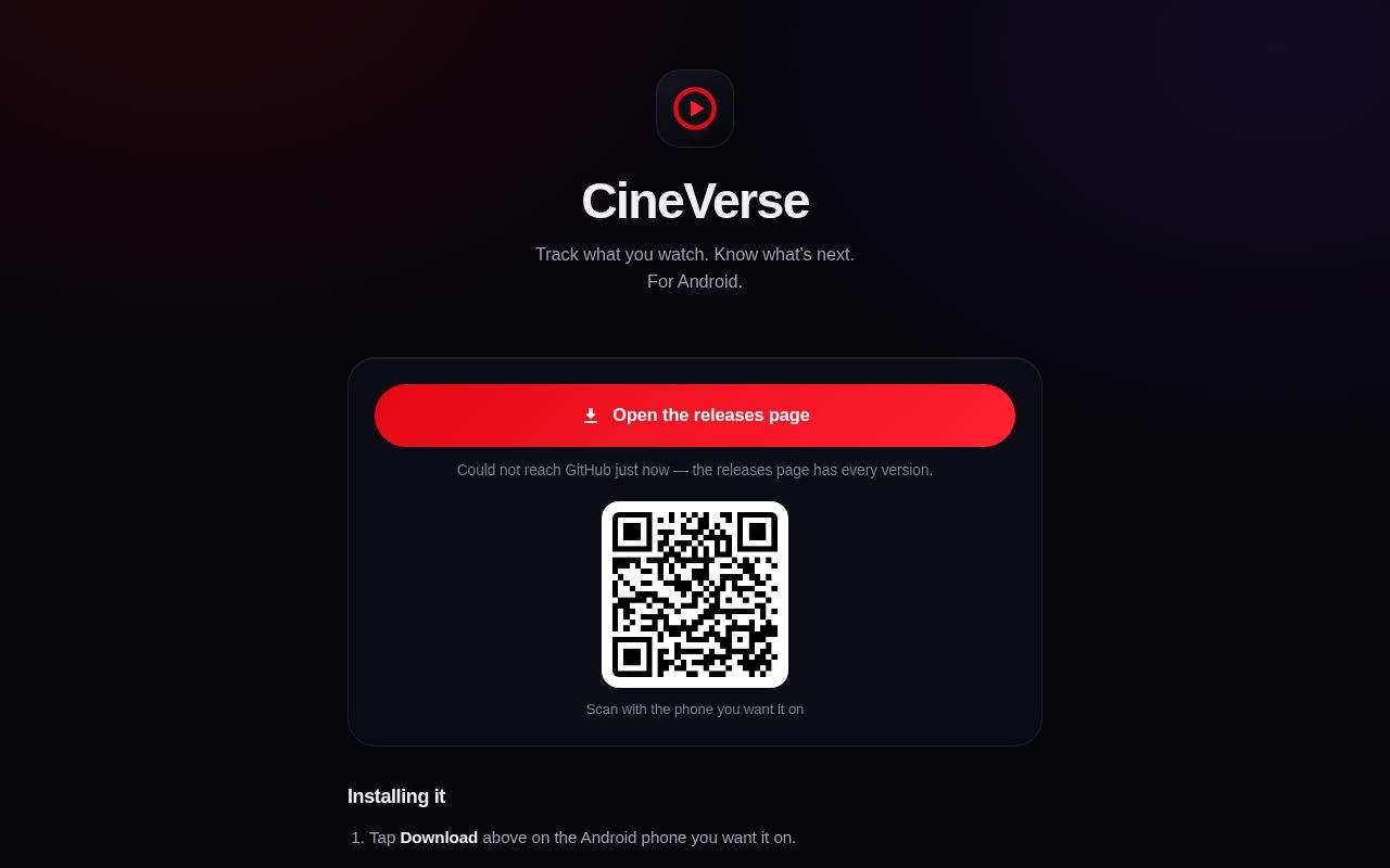 Preview of Cineverse Android