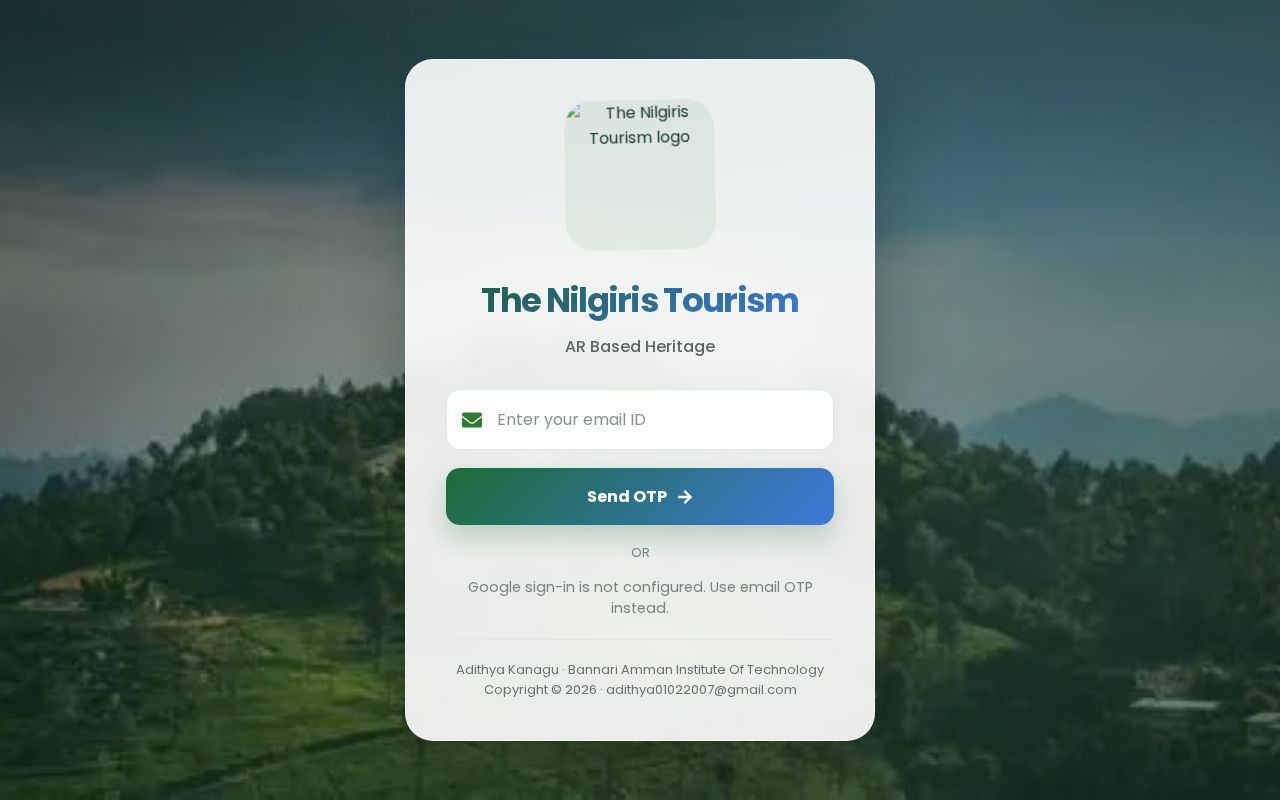 Preview of The Nilgiris Tourism and AR Based Heritage