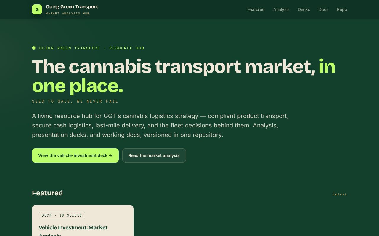 Preview of Going Green Transport