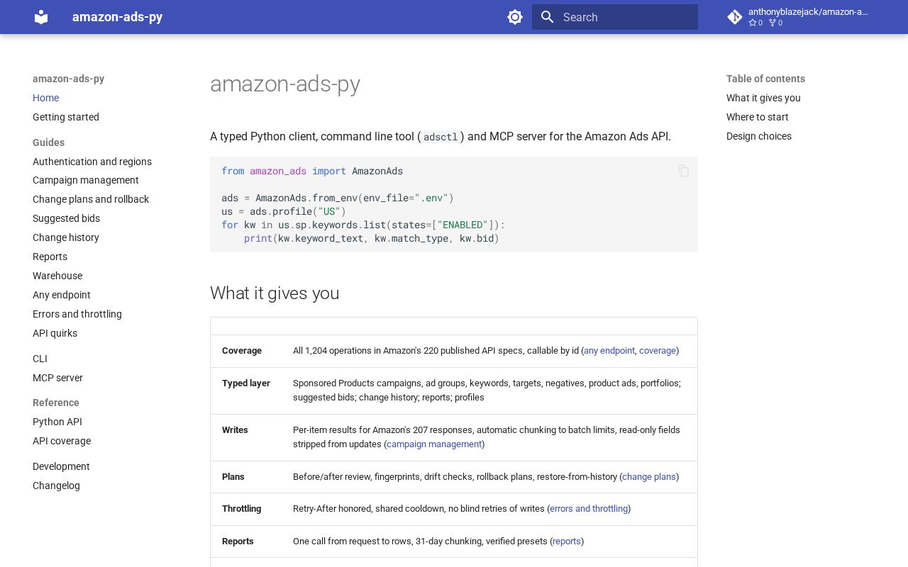 Preview of Amazon Ads Py