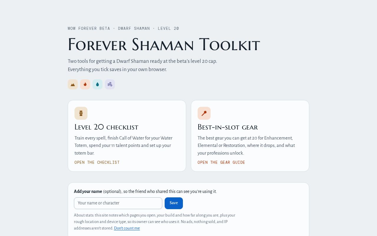 Preview of Forever Shaman Toolkit