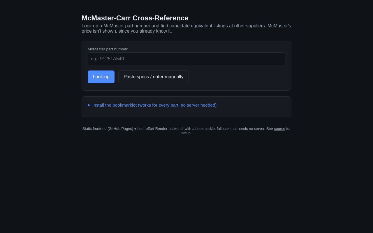 Preview of Mcmaster Xref