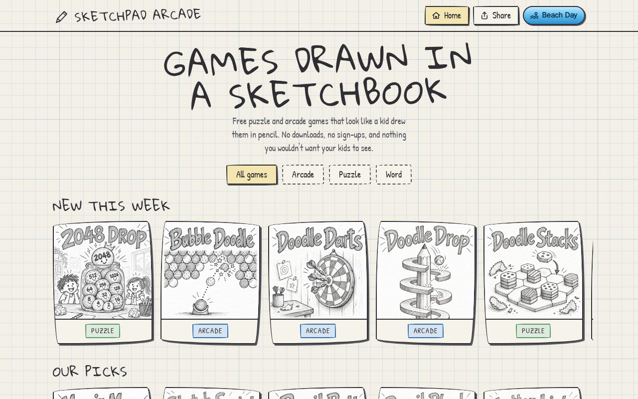 Preview of Sketchpad Arcade