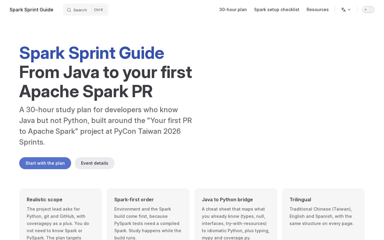 Preview of Spark Sprint Guide