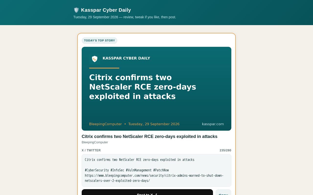Preview of Cyber Daily Brief