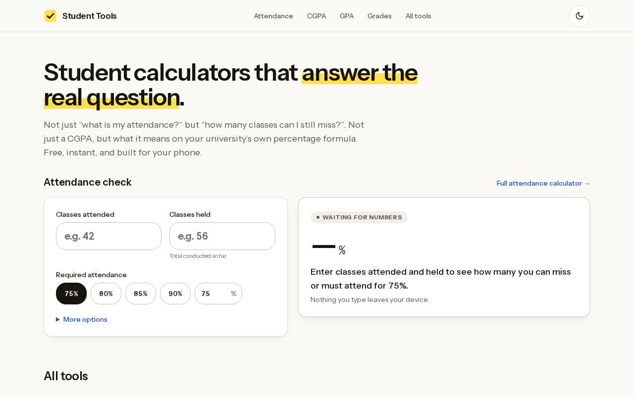 Preview of Student Tools