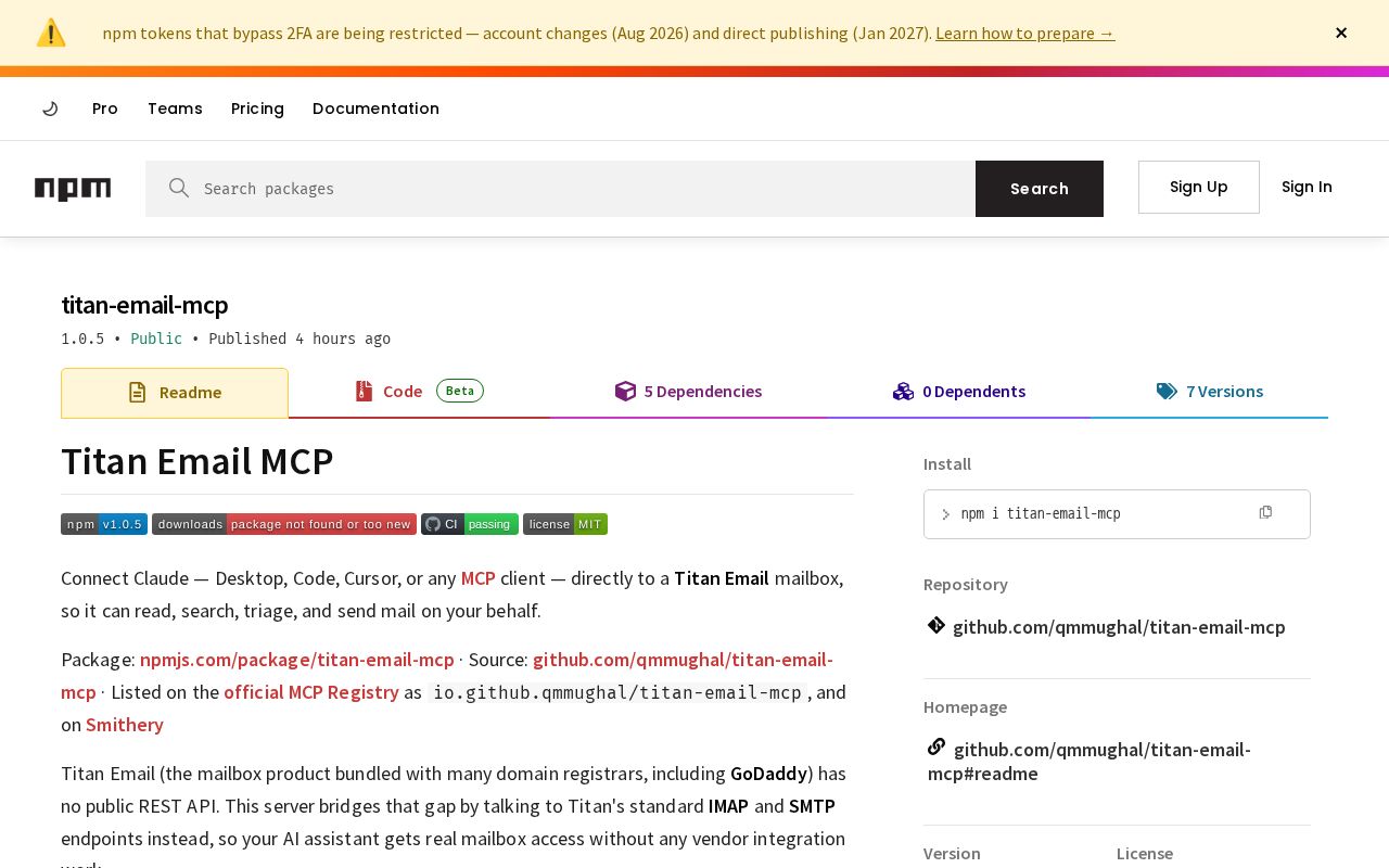 Preview of Titan Email Mcp
