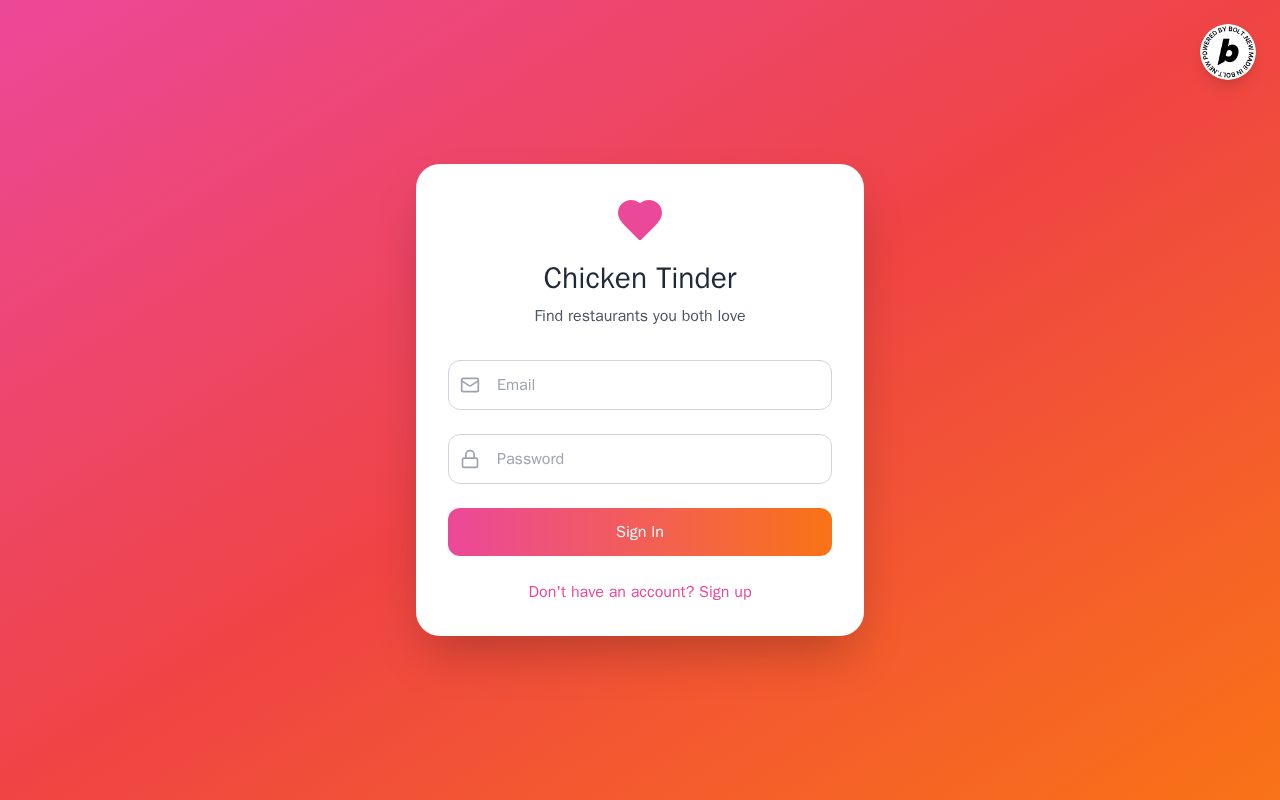 Preview of ChickenTinder