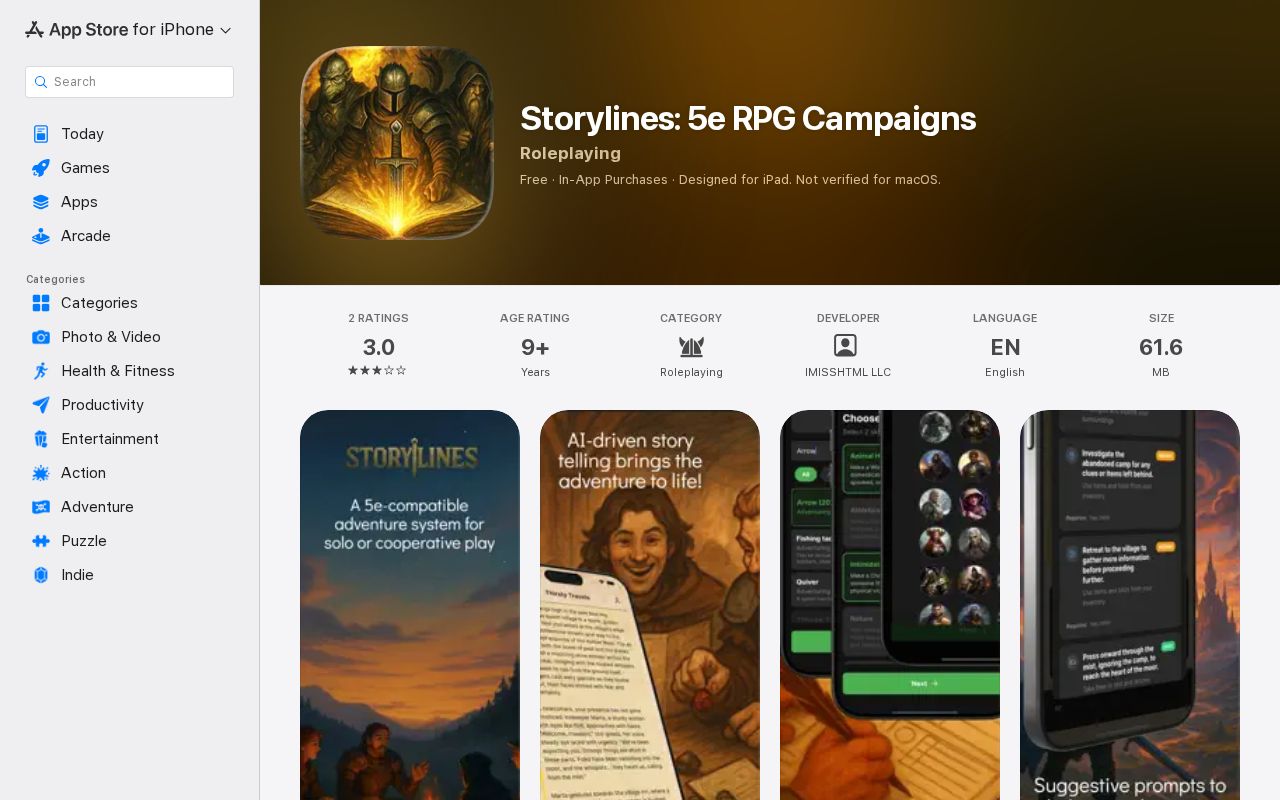 Preview of Storylines: 5e RPG Campaigns