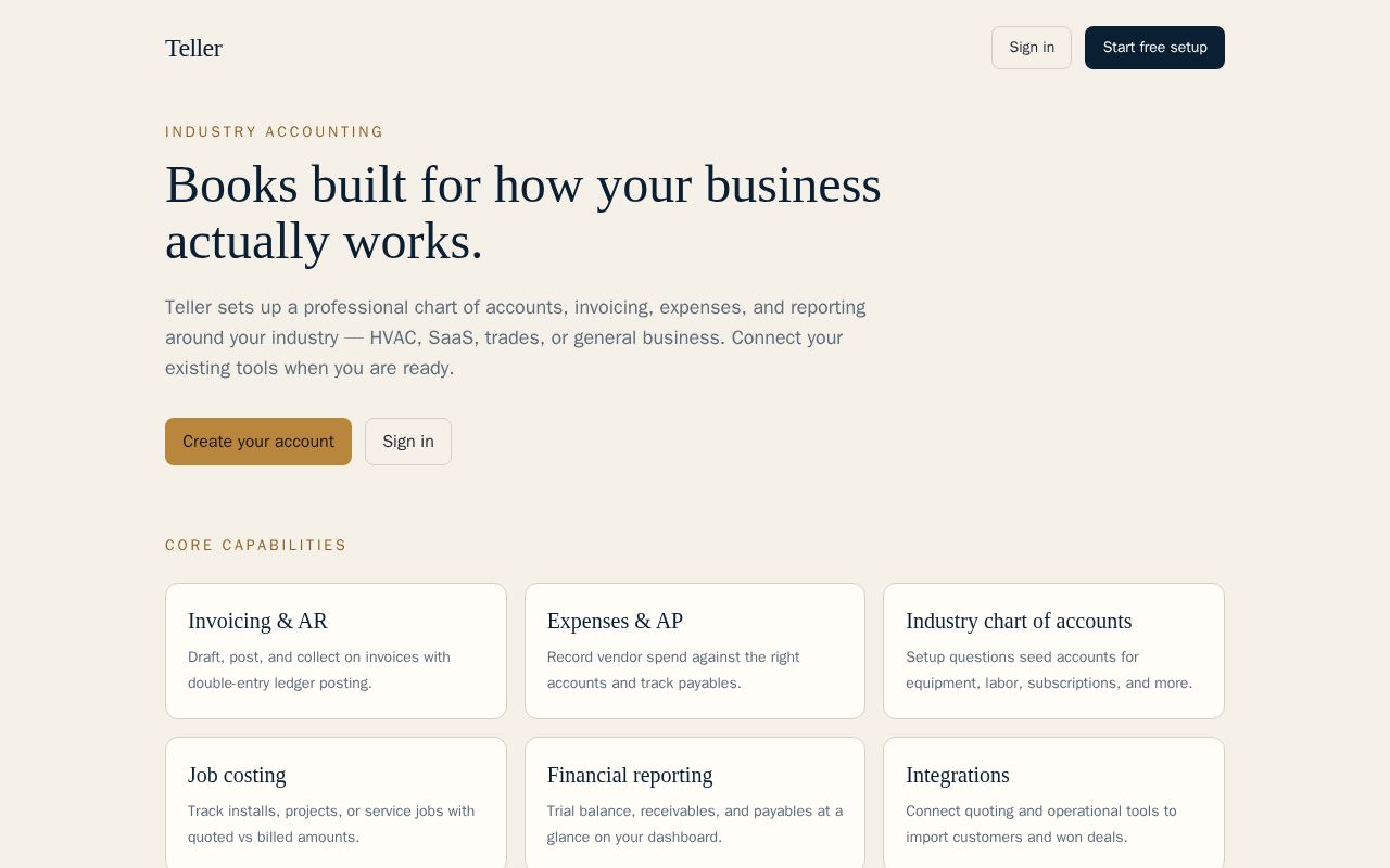 Preview of Industry-tailored accounting with optional Hassle Free AC attachment