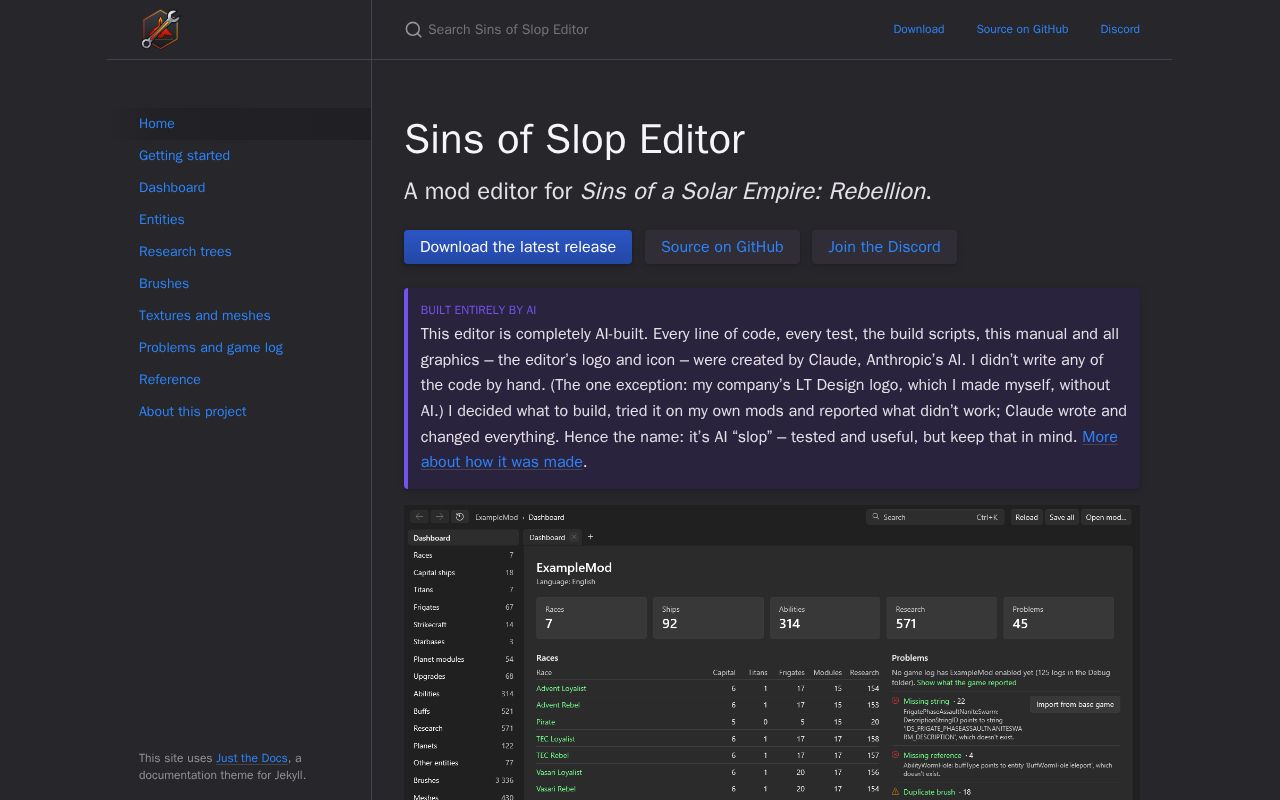 Preview of SinsOfSlopEditor