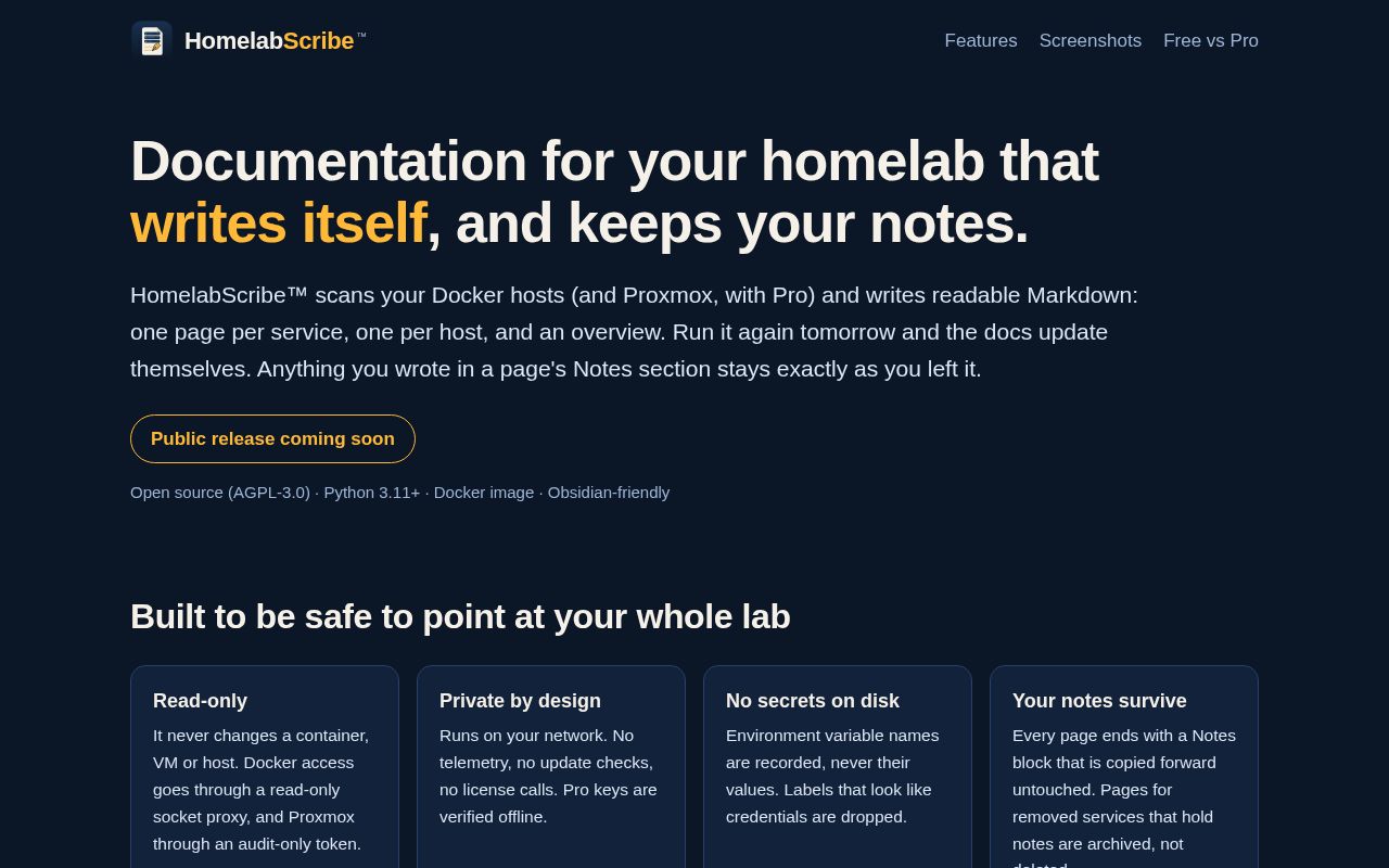 Preview of Homelabscribe