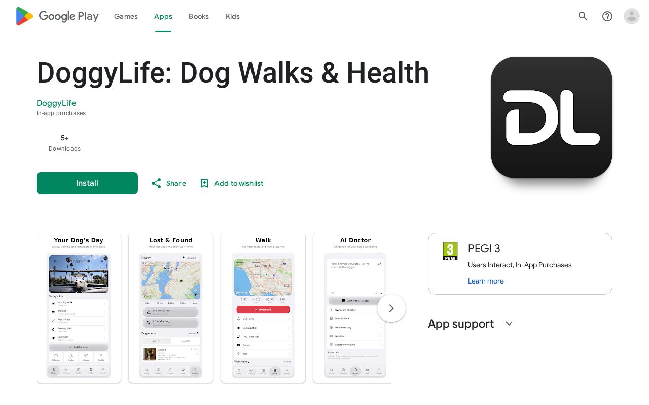 Preview of DoggyLife: Dog Walks & Health