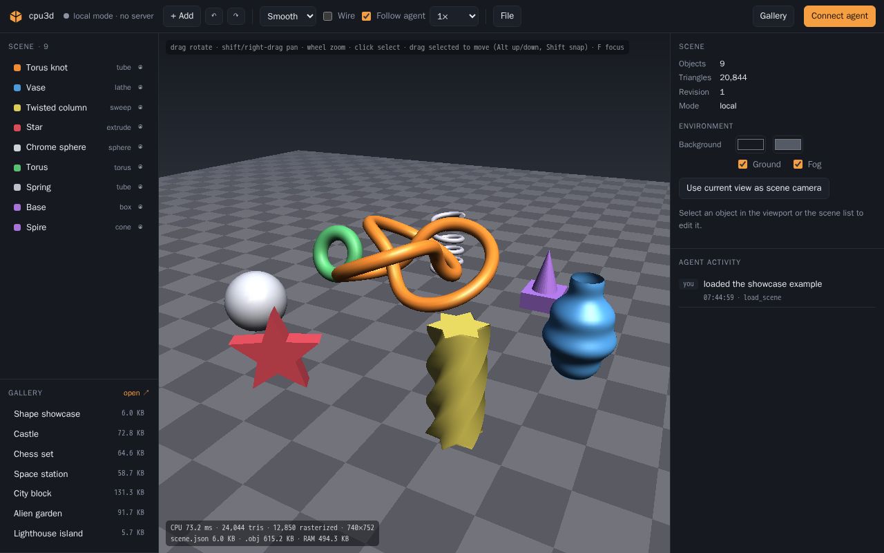 Preview of Cpu3d