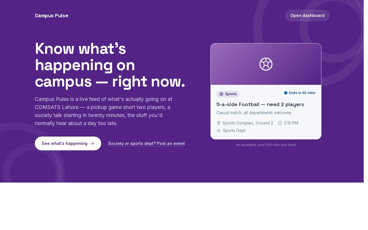 Preview of Campus Pulse