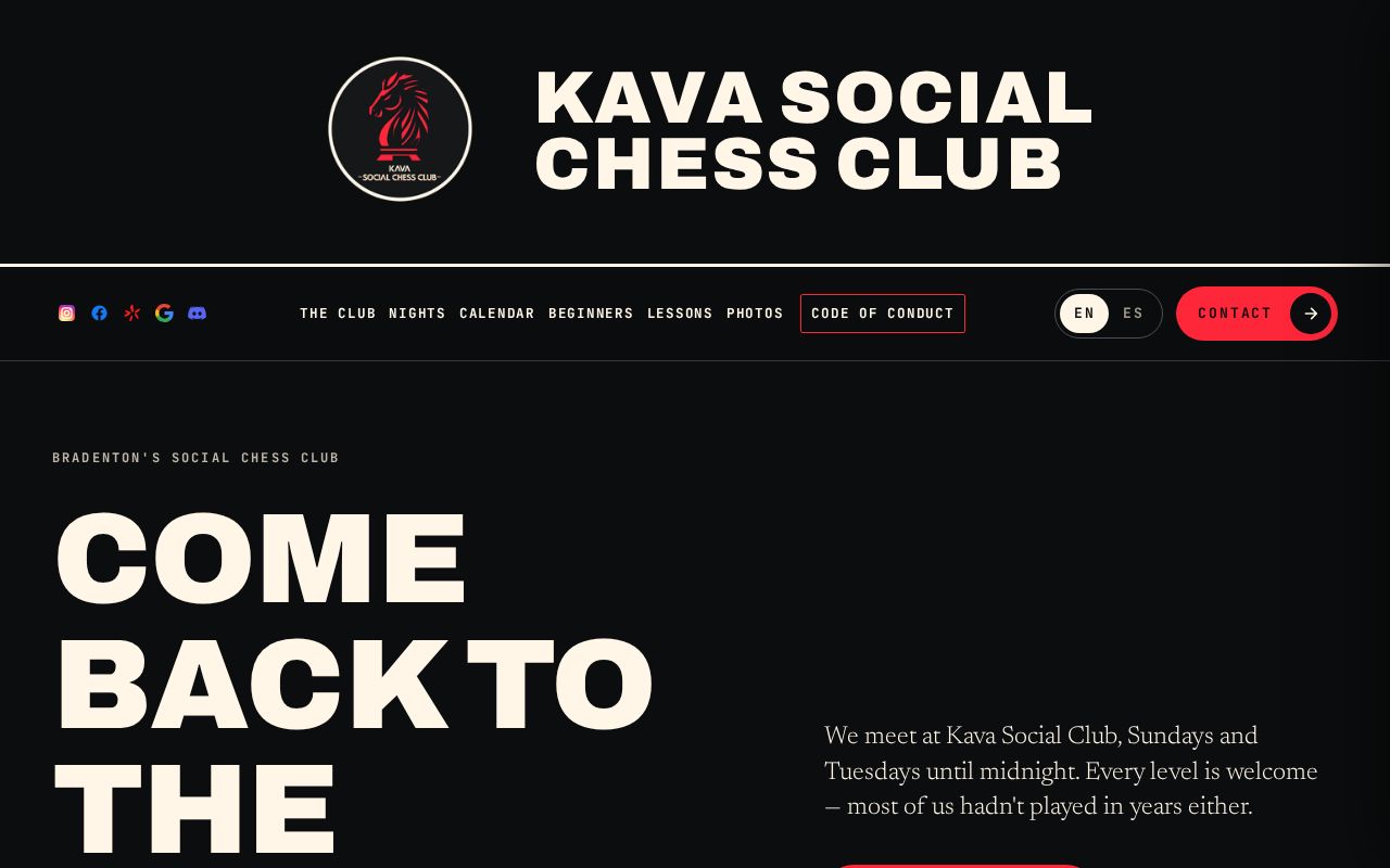 Preview of Kava Social Chess Club — Bradenton, FL