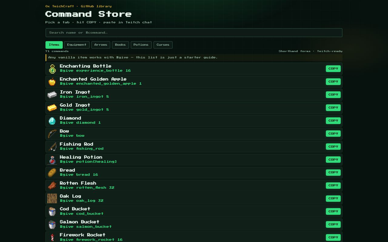 Preview of MC TwitchIntegration