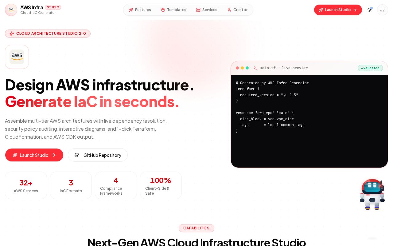Preview of Aws Infra Generator