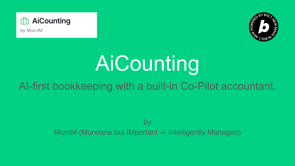 Preview of AiCounting - Talk to your books.