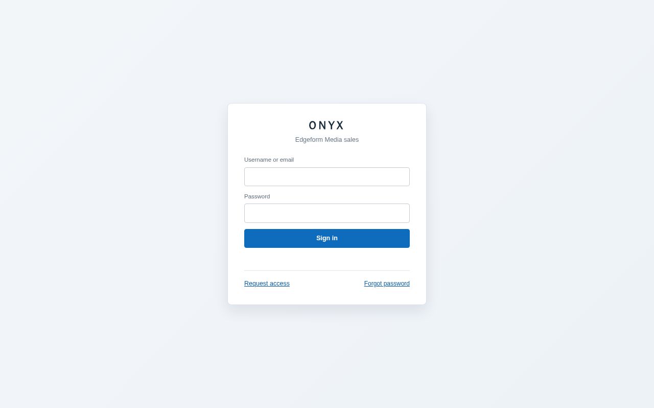 Preview of onyx sales backend