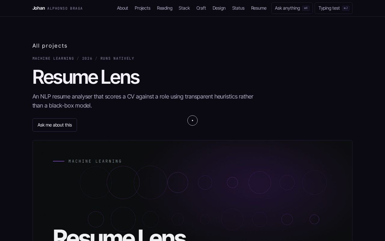 Preview of Resume Lens