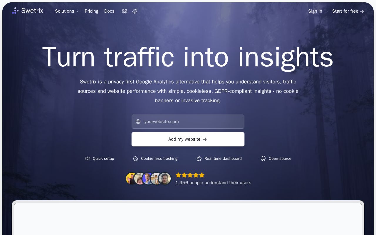 Preview of Swetrix