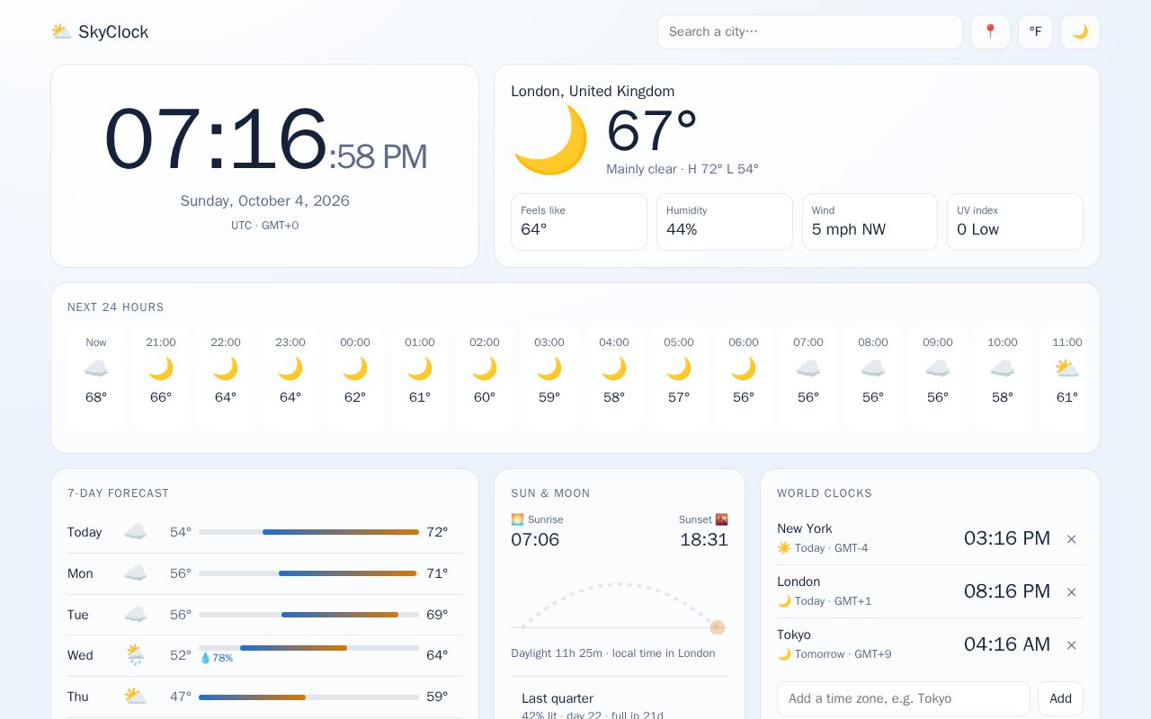 Preview of SkyClock