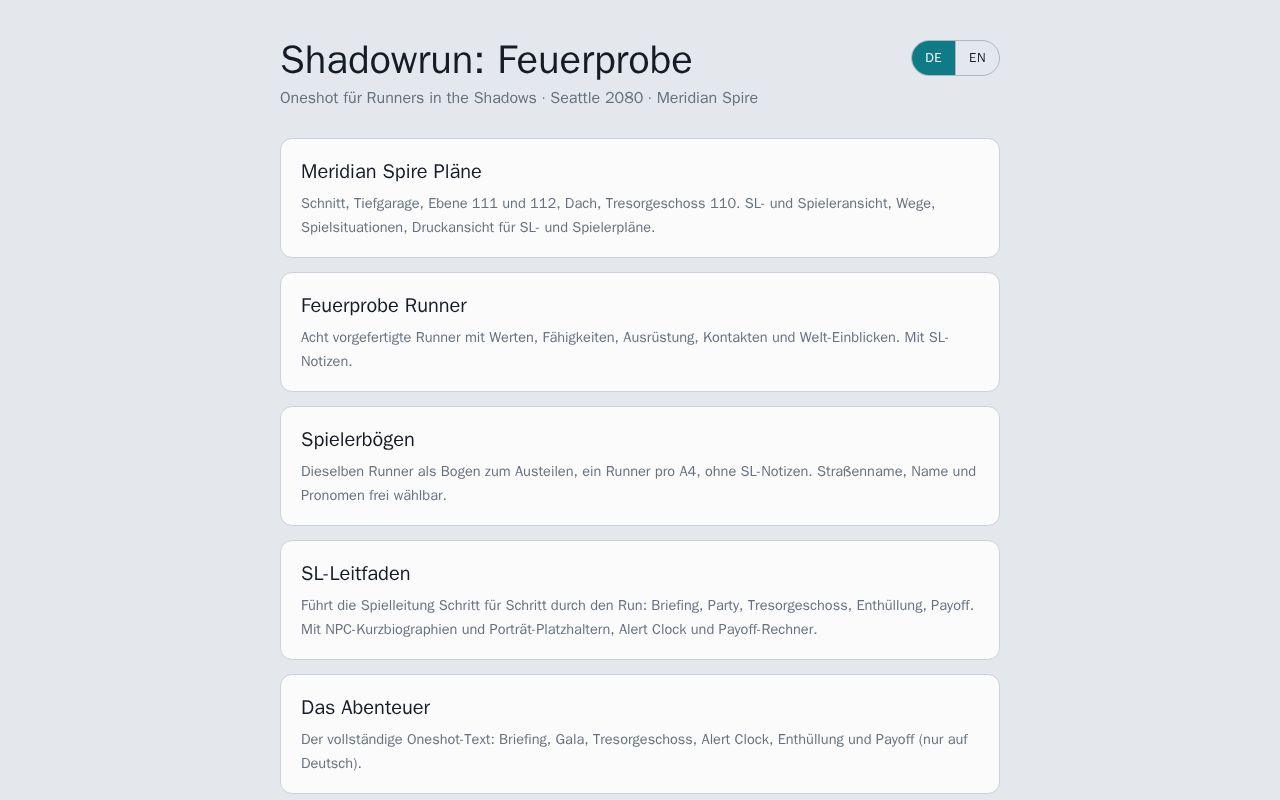 Preview of Shadowrun Feuerprobe