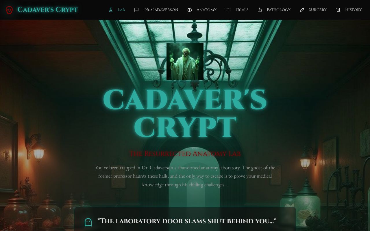 Preview of Cadaver's Crypt: The Resurrected Anatomy Lab