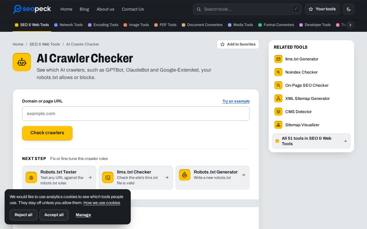 Preview of Ai Crawlers Robots Txt