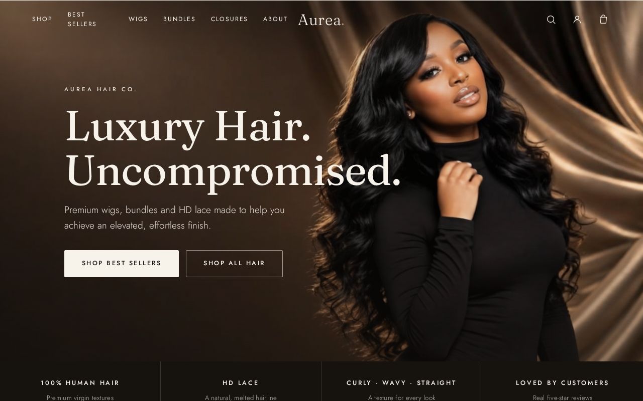 Preview of Aurea Hair Shopify Theme