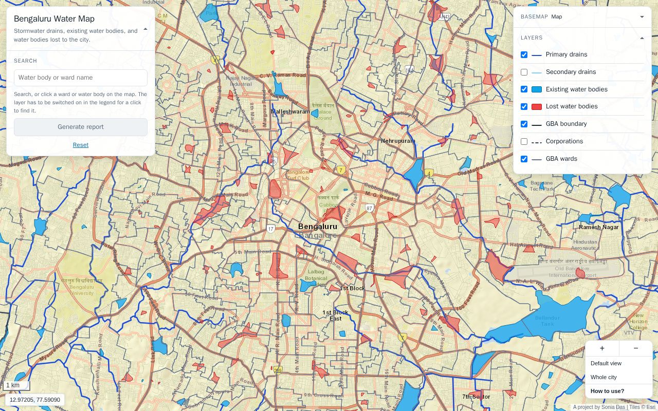 Preview of Bengaluru Water Map