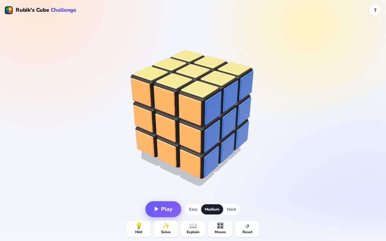 Preview of 3D Rubik S Cube Web Application