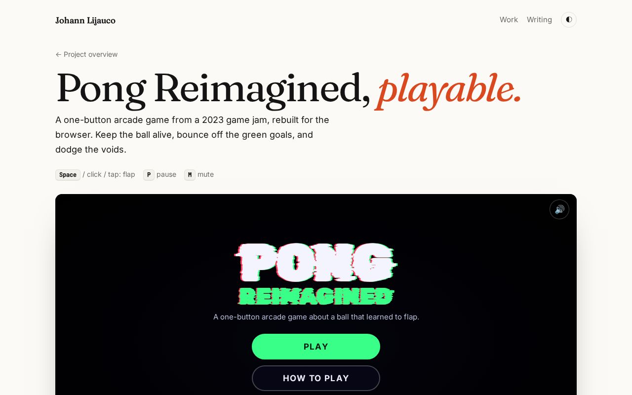 Preview of Pong Reimagined