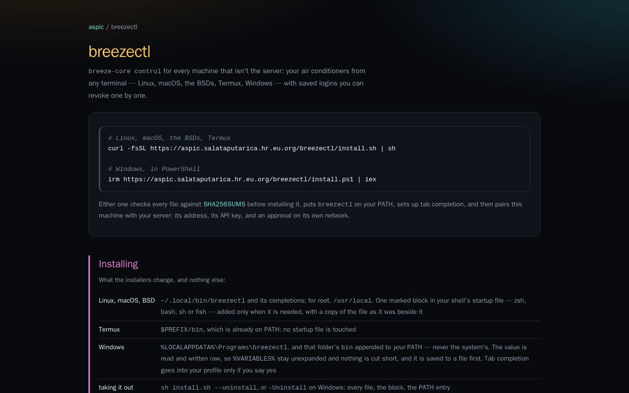 Preview of Breezectl
