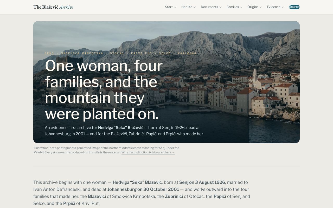 Preview of The Blazevic family site