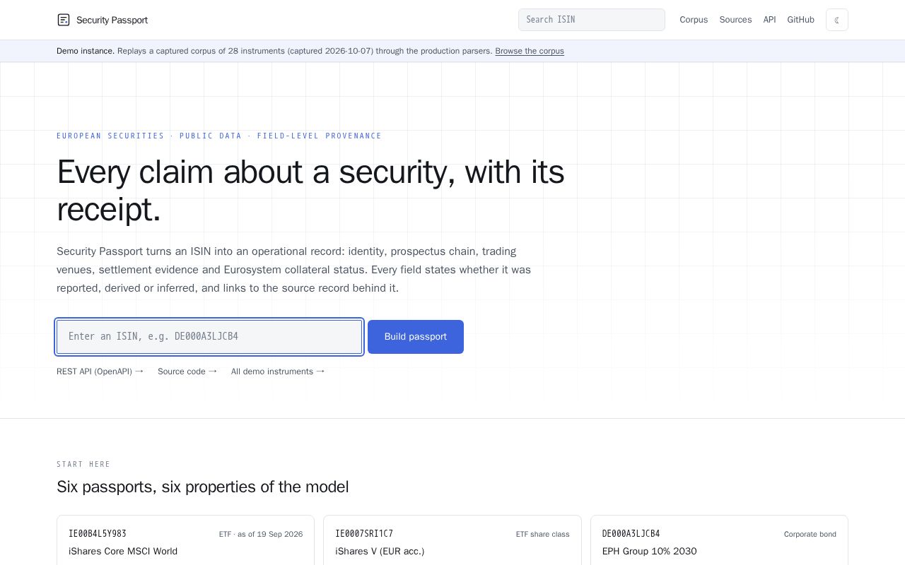 Preview of Security Passport