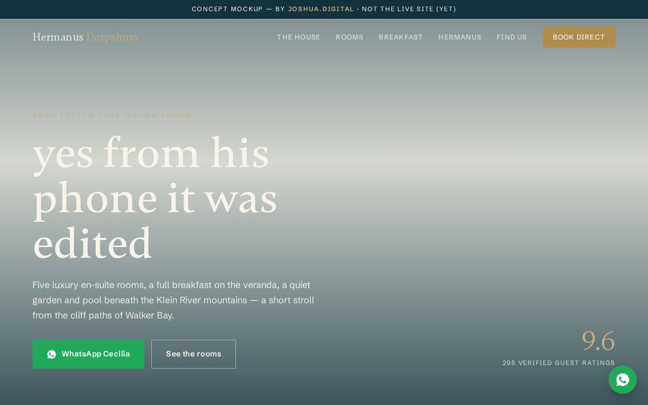 Preview of Joshua.digital — hand-coded site with a client editor (Pages CMS)